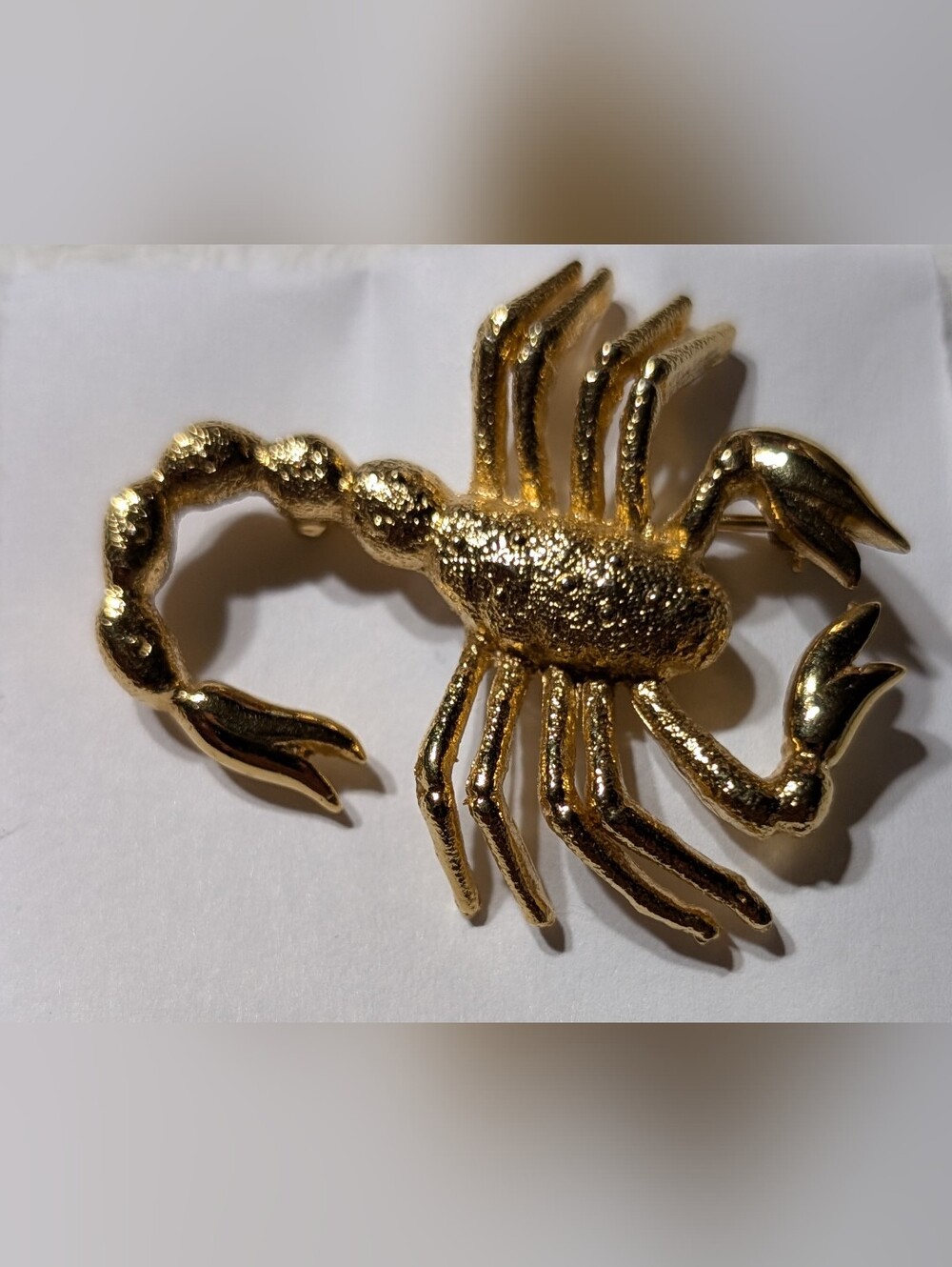 Gold Scorpion Brooch - Fashion Jewelry Pin